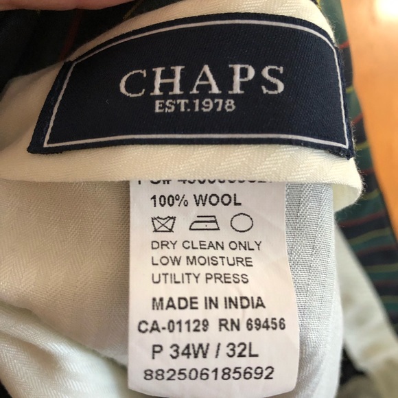 Ralph Lauren Chaps black suit-pleated, cuffed - Picture 6 of 6